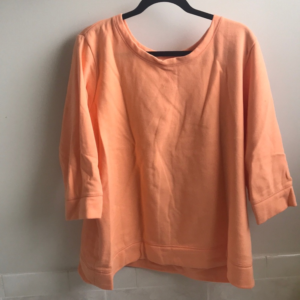 Light Orange Old Navy 3/4 Sleeve Sweatshirt